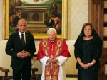 Martelly au Vatican avec Benoit 16