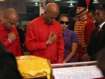 Martelly et Lamothe aux funérailles de Chavez