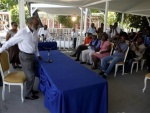 René Préval / Conférence de presse